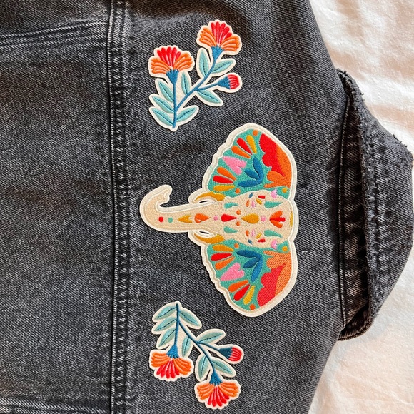 Black Distressed Denim Jacket - Picture 3 of 3